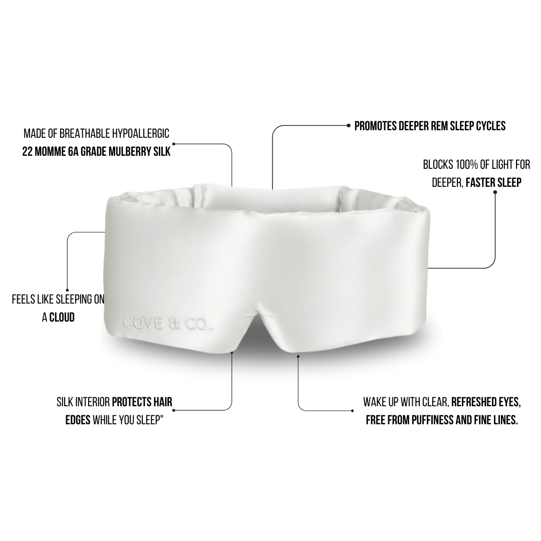 white swan silk sleep mask