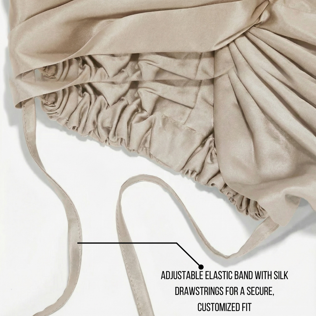 Desert Glow mulberry silk bonnet - curly hair version