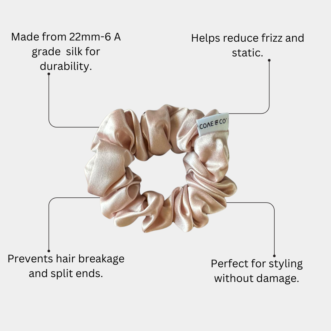 Rose Silk Scrunchie
