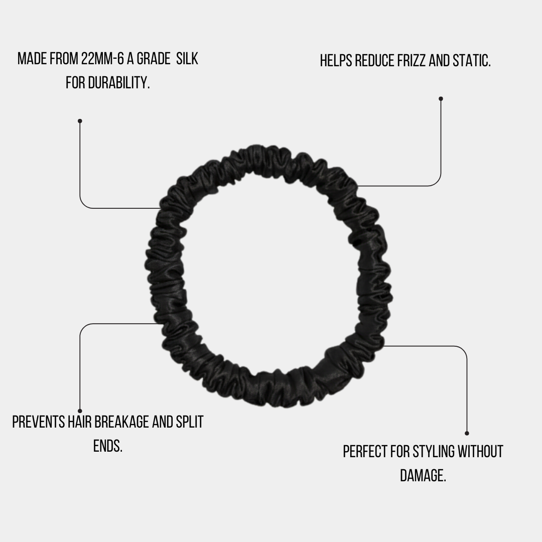 Black Skinny Scrunchie Trio
