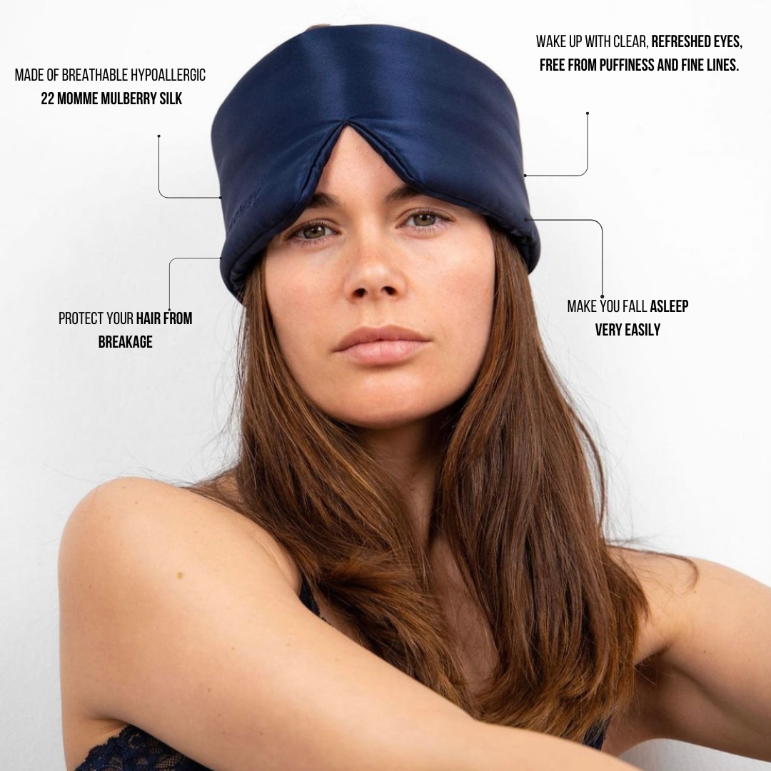 Twilight Blue silk sleep mask