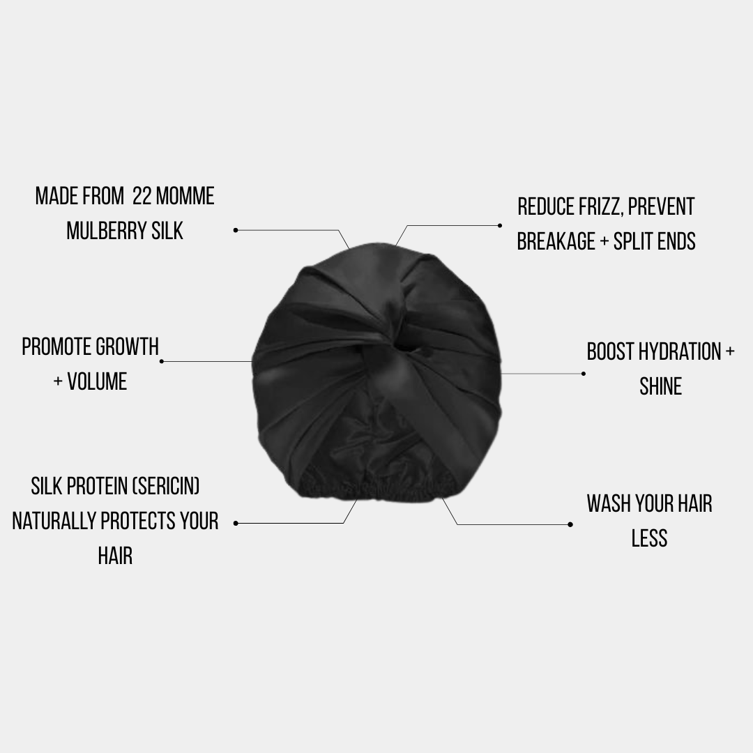 Midnight mulberry silk bonnet