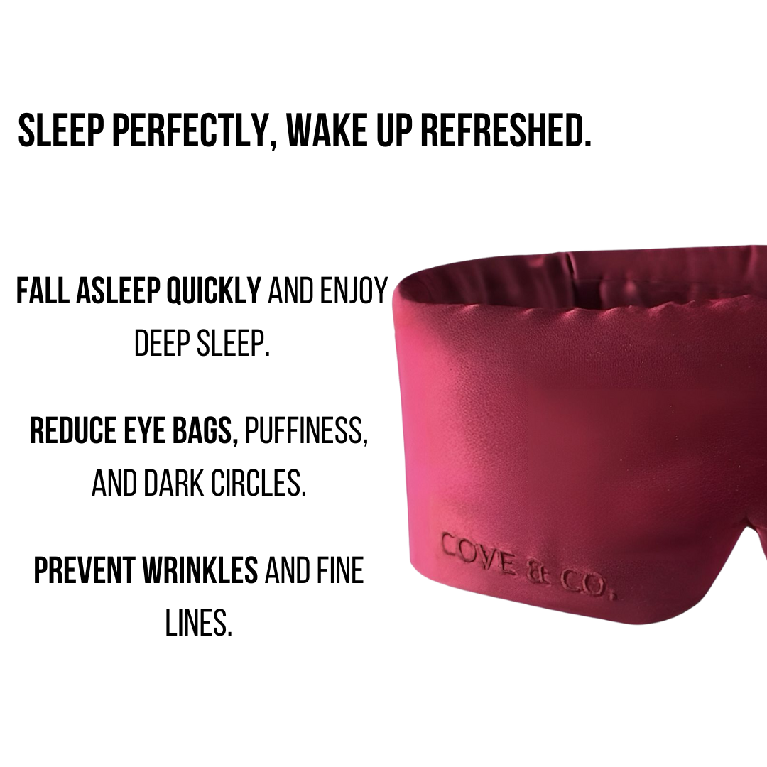 Wine Dusk silk sleep mask