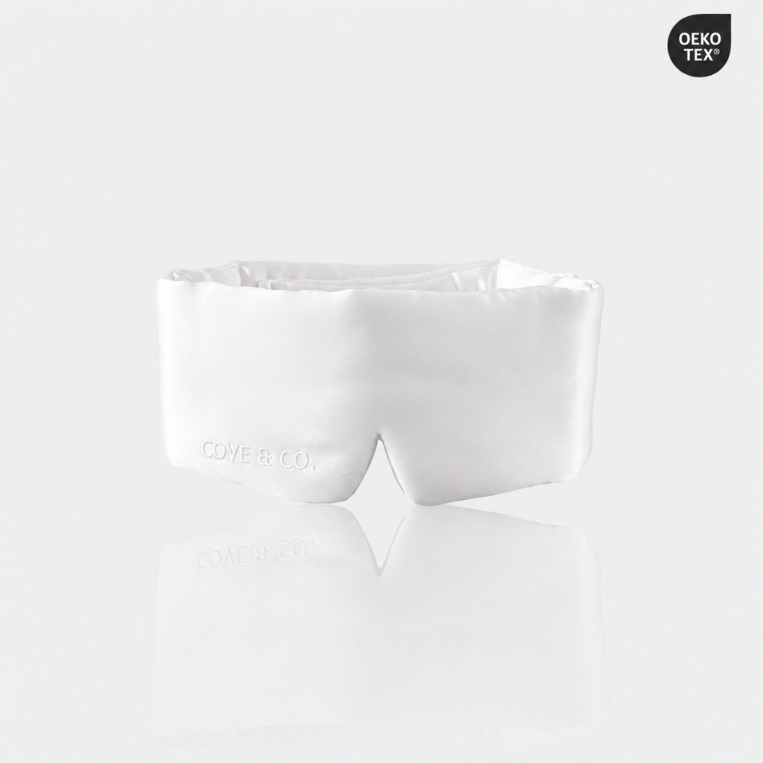 white swan silk sleep mask