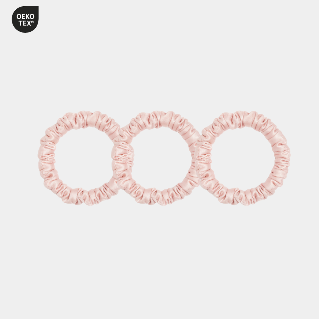 Pink Skinny Scrunchie Trio