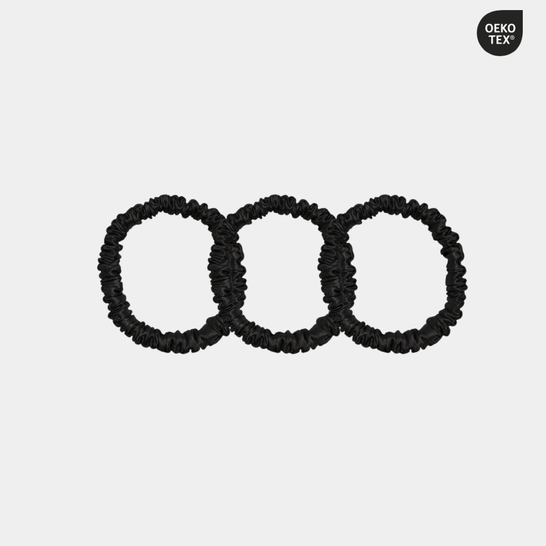 Black Skinny Scrunchie Trio
