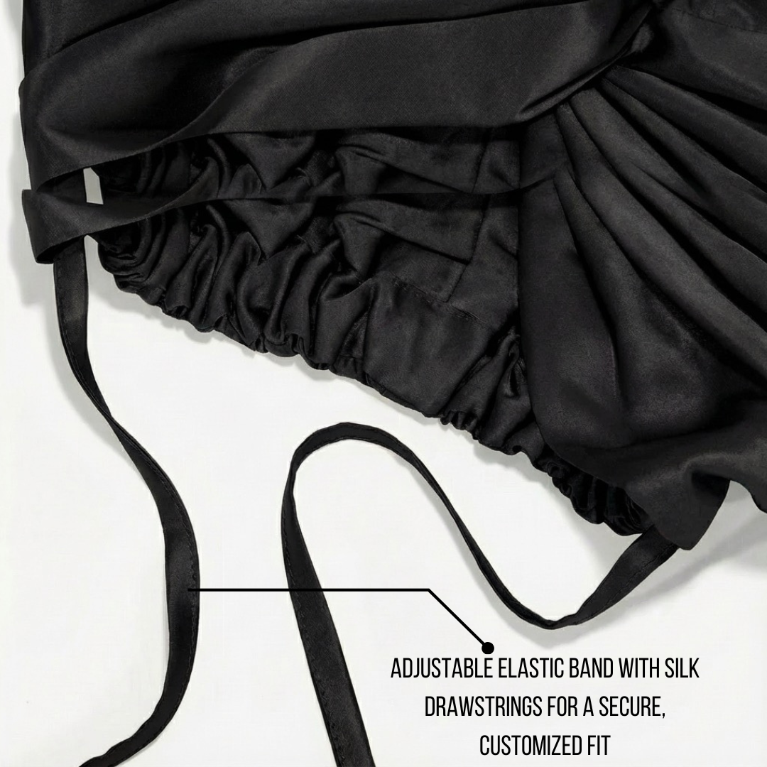 Midnight mulberry silk bonnet