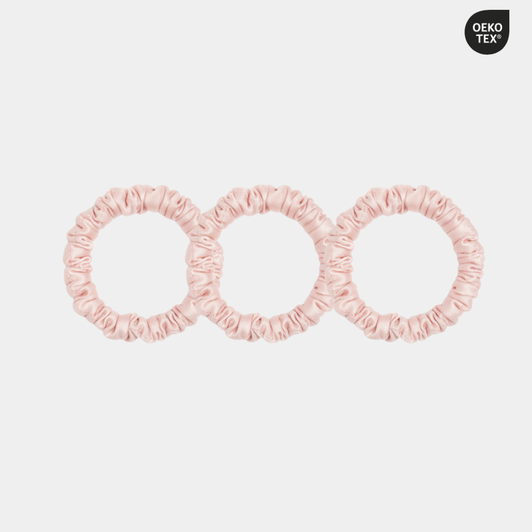 Pink Skinny Scrunchie Trio