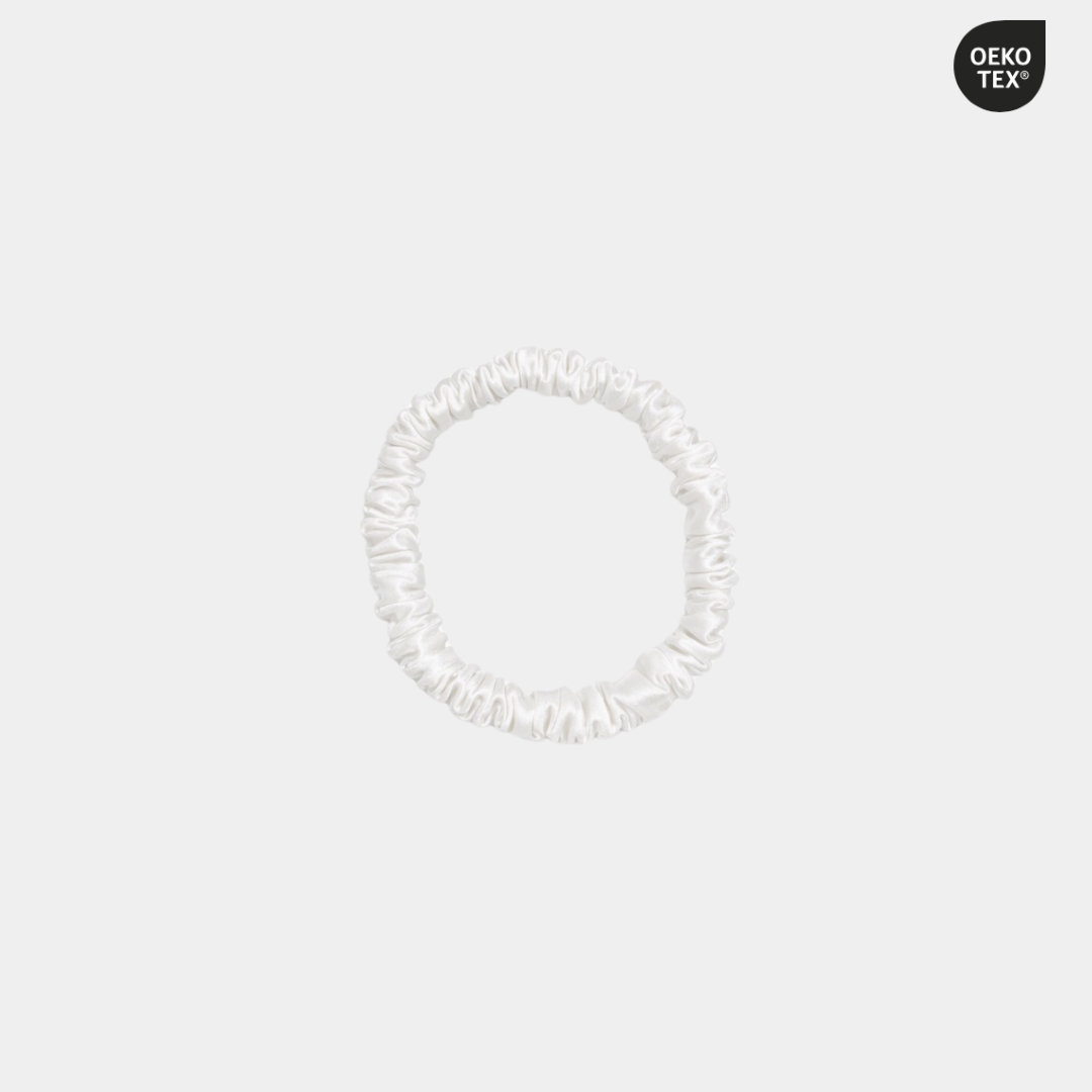 white Skinny Scrunchie