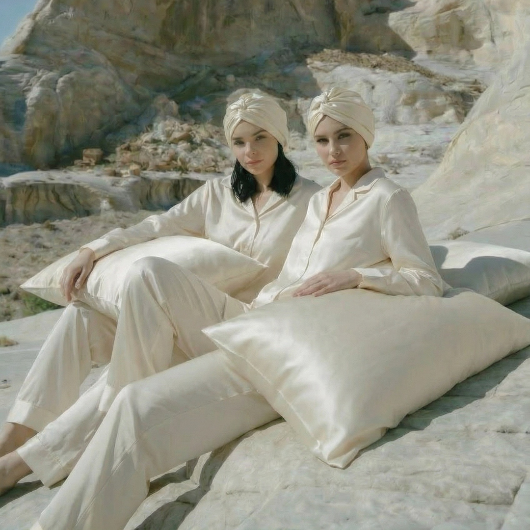 Desert Glow mulberry silk bonnet