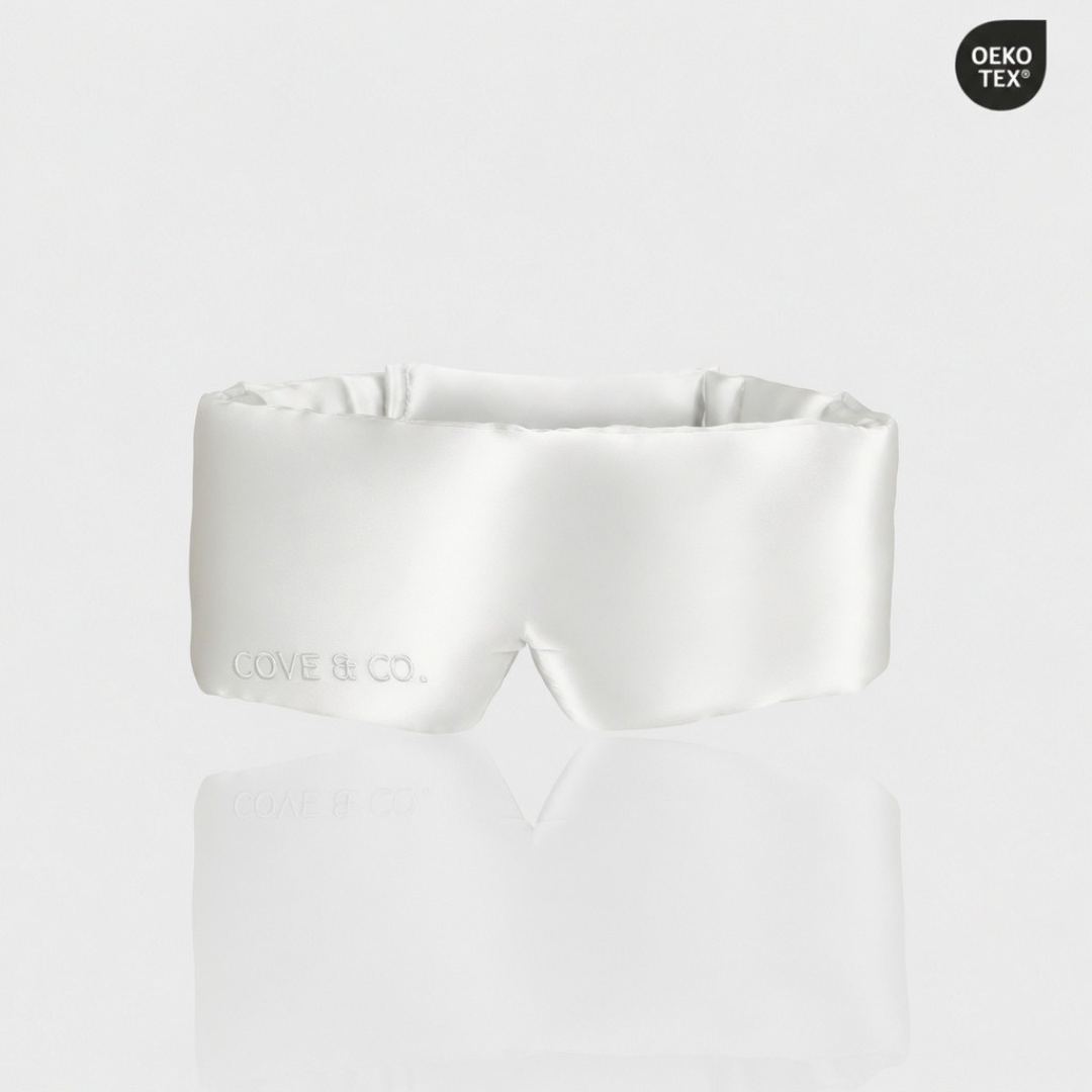 white swan silk sleep mask