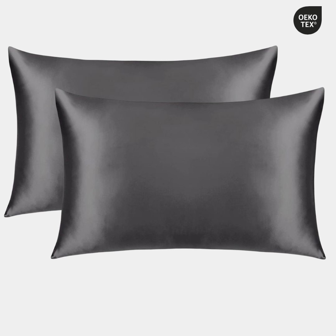 Silver mulberry Silk Pillowcase Duo