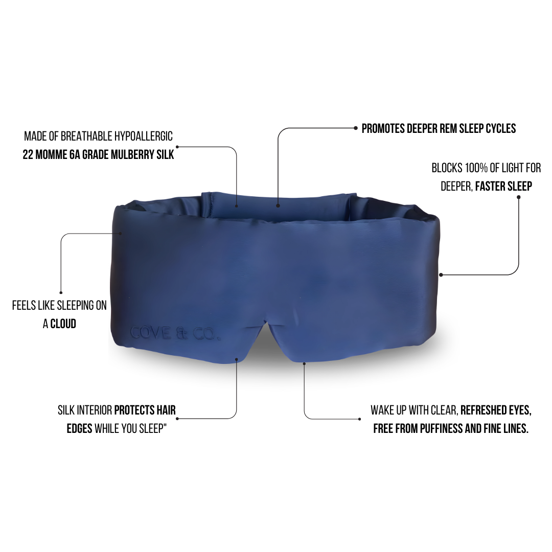 Twilight Blue silk sleep mask