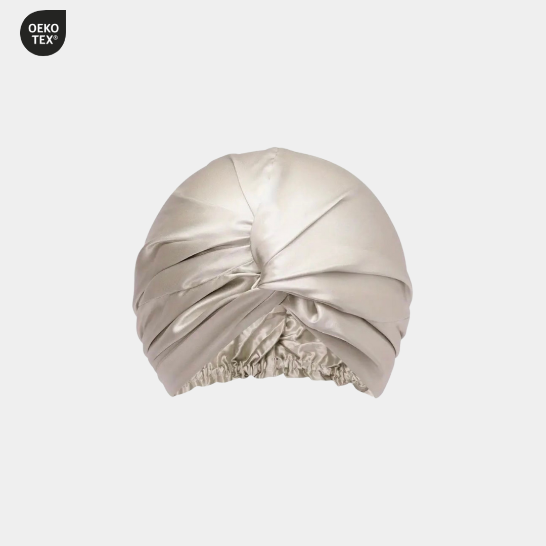 Pearl mulberry silk bonnet