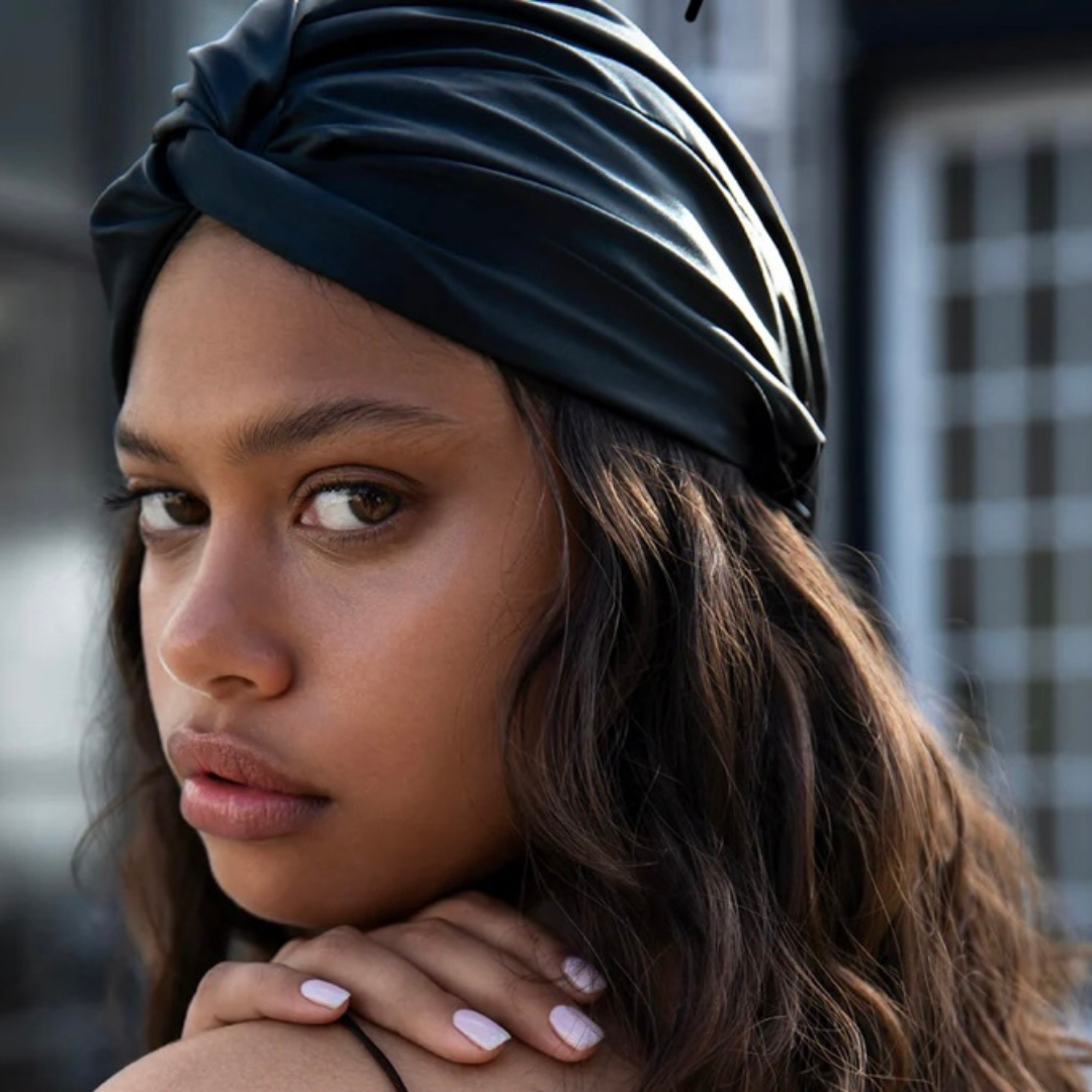 Midnight mulberry silk bonnet