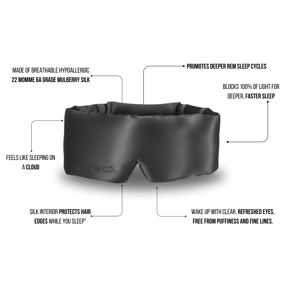 Silver Moonbeam silk sleep mask