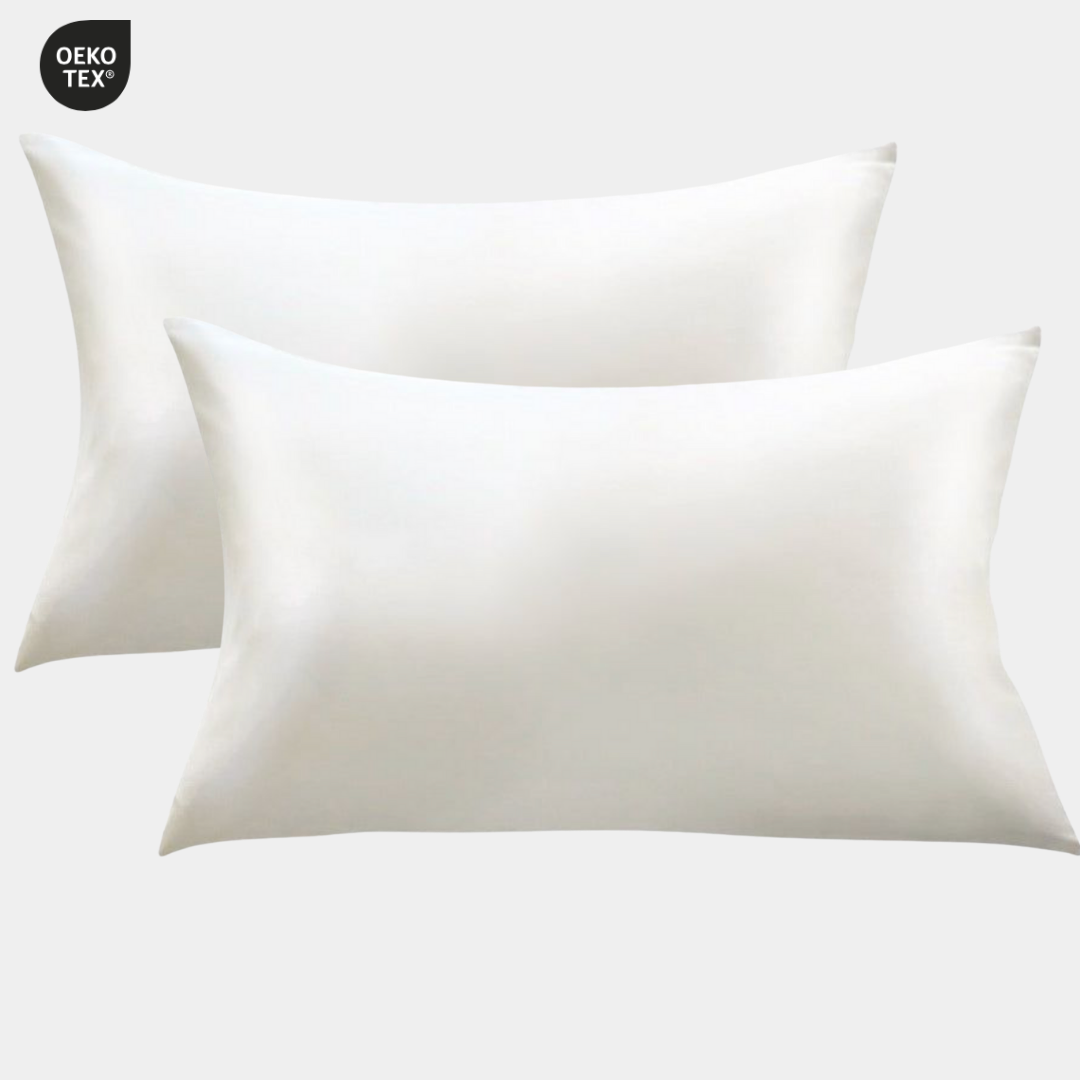 White mulberry silk pillowcase Duo