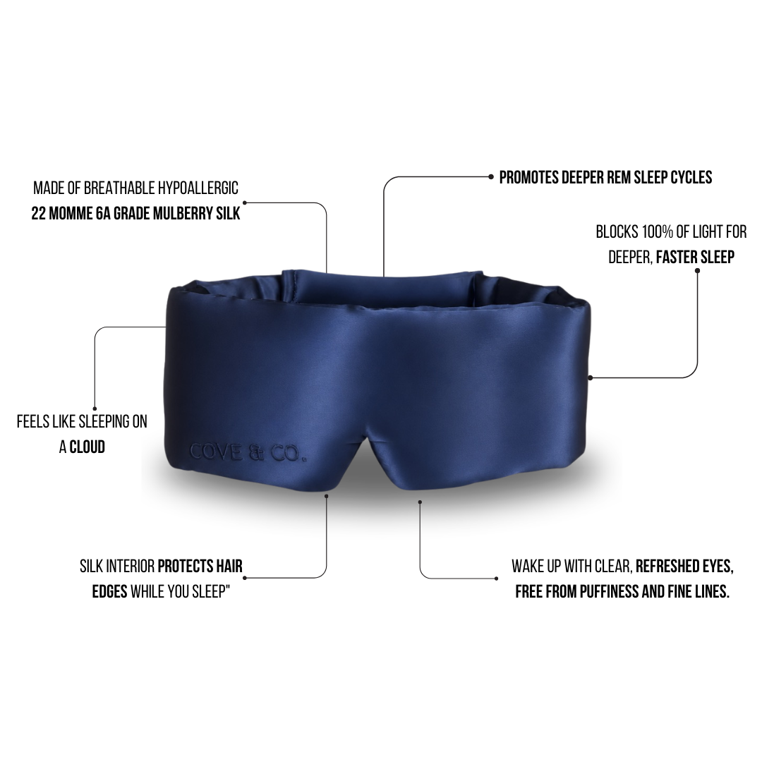 Twilight Blue silk sleep mask