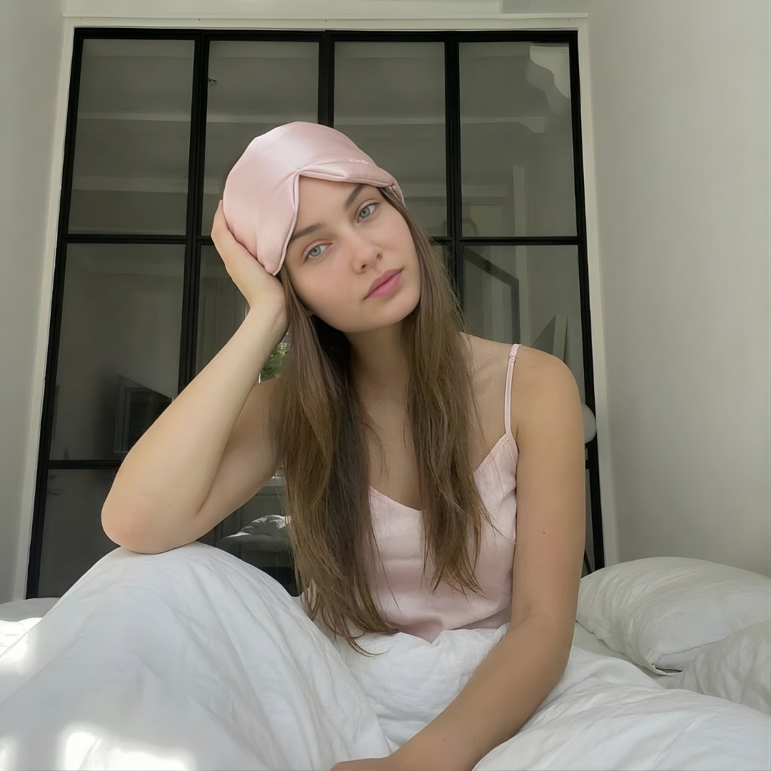 Ruby Rose silk sleep mask