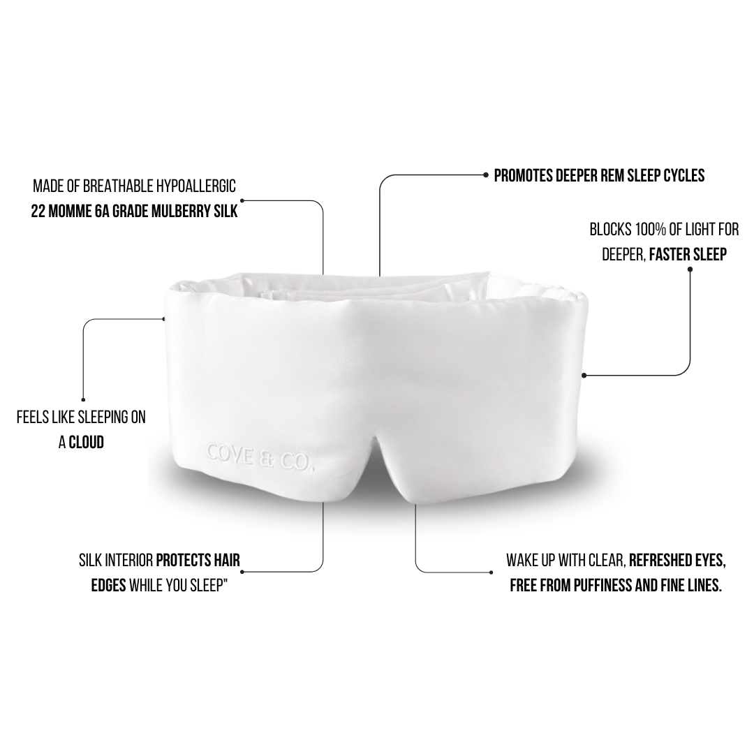 white swan silk sleep mask
